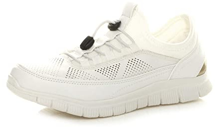 AJVANI Flat Toggle Metallic Memory Foam Gym Fitness Trainers Size 3 36