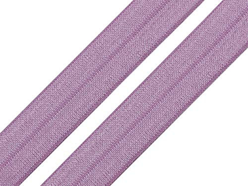 maDDma 1m Falzgummi 20mm Faltgummi elastisches Einfassband Schrägband Saumband Farbwahl, Farbe:helllila