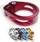 IMPALAPRO Fahrrad Sattelklemme - Sattelklemme 34,9/31,8 - Aluminium Legierung Sattelkloben - Fahrradsattel Halterung - Fahrradsattel Befestigung - Saddle clamp (Rot, 34,9mm)