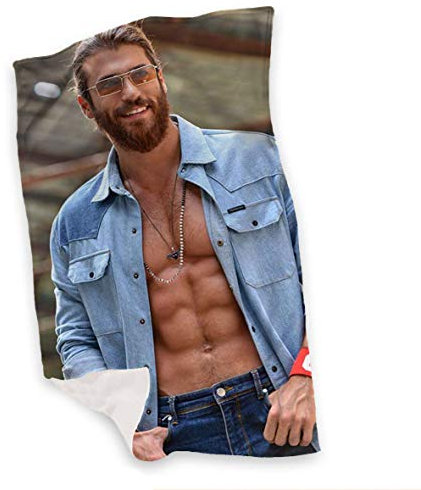 nessuna marca Can Yaman Plaid coperta ion pile 2 varie misure personaggi collezione idea regalo coperta invernale decorazioni casa divano letto daydreamer le ali del sogno bitter sweet (100_x_175_cm)