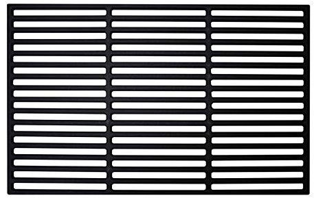 Lospitch Grille de barbecue en fonte émaillée rectangulaire - Grille de cuisson professionnelle pour barbecue à gaz et charbon de bois - 54 x 34 cm