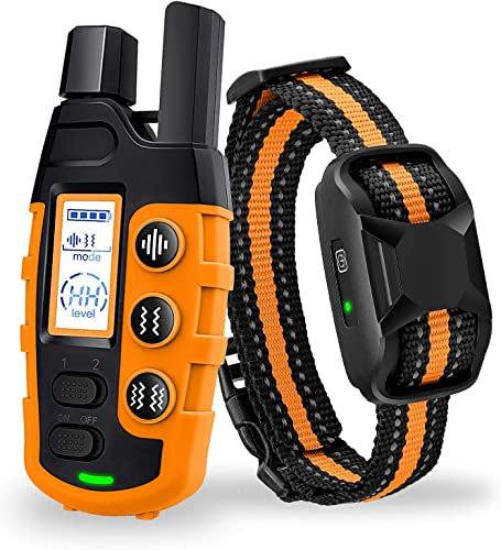 Collare Addestramento per Cani, Collare Ricaricabile con Portata di Controllo 2600m, 3 Modalità di Allenamento Efficaci di Suono/Vibrazione/Forte Vibrazione, Impermeabile IP67, Senza Scosse