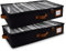 HOMELUX THEORY 2pc Under Bed Storage Containers, Bedroom Under the Bed Drawer Storage Organizer with Bins and Lids, Large Underbed Clothes Storage Box Ideal for Blanket, Fabric, & Shoes (Black)
