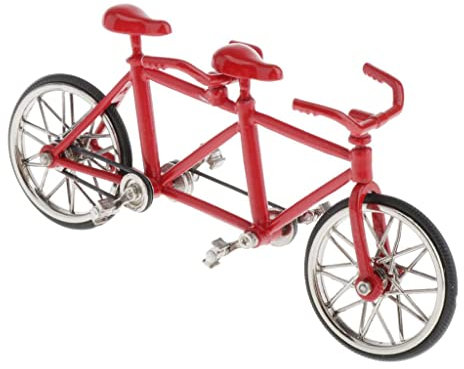 predolo 1:16 Diecast Tandemfahrrad Modell Fahrrad Geldgeschenk Ausstellungsstücke - Tolles Geschenk für Radfahrer, Rot