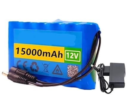 ARPZPPSK Batterie Portable 12 V 20000 MAh, Rechargeable Au Lithium-ION, Capacité DC 12,6 V 20 Ah, for Caméra De Surveillance Et Chargeur.(1x15AhBattry 1x1A)