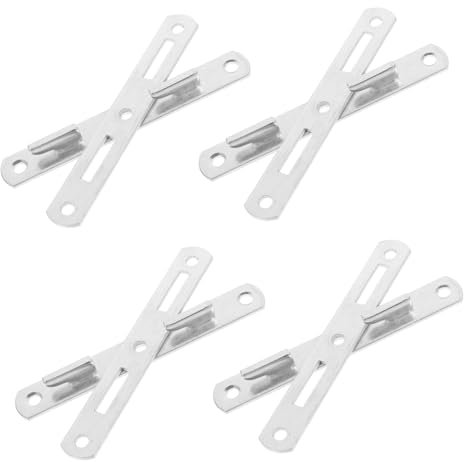 Cabilock 4pares Soportes Hierro Barandilla Cama Sujetadores Metálicos Accesorios Muebles