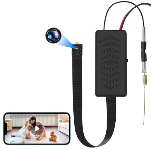 SecuraLen Micro Telecamera Spia, WiFi Dual-Band 5GHz & 2.4GHz Microcamera Spia 1080P Portatile Mini Telecamera con Rilevamento Movimento & Lunga Durata Batteria