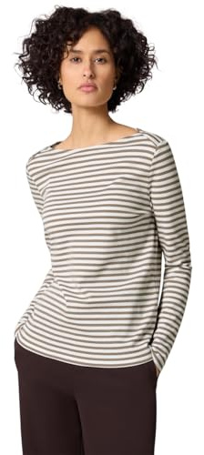 Street One Gestreiftes T-Shirt Light Terra Mocha 46