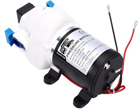 Luocute Wohnmobil-Wasserpumpe, 12 V, Selbstansaugende Wasserpumpe, 3 GPM, 50 PSI mit Druckschalter, für Wohnmobil, Boot, Marine, Anhänger, Camping