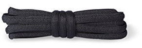 Kaps Cordones Ovalados para Zapatillas Deportivas Tenis Bambas muy duraderos, Cordones Deportivos, Fabricados en Europa, 1 par, negro o blanco (120 cm - 47 inch - 6 to 8 Con ojales/ 91 - negro)