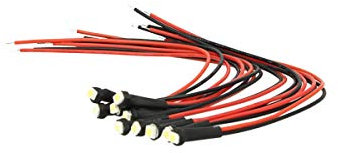 10 Pezzi Micro Mini Lampada Led Con Filo 12V Smd 3528 Luci Spia Per Auto Jeep, Giallo