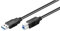 EDM 51264 Cable USB 3.0 A-B 1, Negro 8 M, Negro