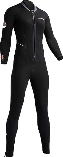 Cressi Endurance Lady Monopiece Wetsuit 5mm - Damen All-In-One Overall Tauchanzug Aus 5mm Neopren Für Taucher Und Schnorchler