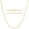 KISPER 18k Gold Hip Hop Braided Rope Chain Necklace – 2mm Gold Plated Solid Stainless Steel Durable Jewelry for Women & Men with Lobster Clasp, 36