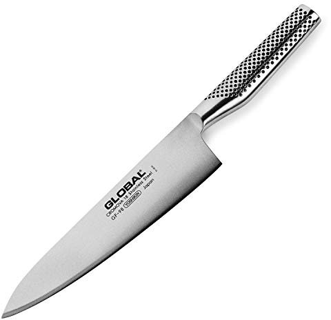 Global Cuchillo de chef modelo X, fabricado en Japón, 8 pulgadas (borde fino)
