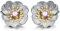 ✦ Geschenke für Frauen ✦Springlight Ohrringe Silber 925 Blühende Anemone Blume Ohrstecker Handmade: Ohrringe Schmuck Damen Jugendweihe Geschenke Mädchen.（Silver -Gold -Purple）