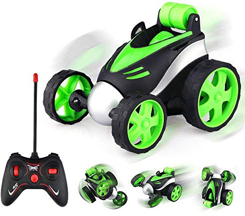 Baztoy Macchina Telecomandata, Giocattoli per Bambini 3 4 5 6 7 8 Anni Mini Auto Radiocomandata 360°Rotazione Macchinina Elettrica Regali Bambina Bambino Giochi Interno Esterno Giardino