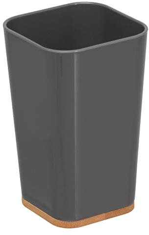 bremermann Zahnputzbecher Calvi aus Bambus und Kunststoff // Utensilienständer // Mundspülbecher (grau)