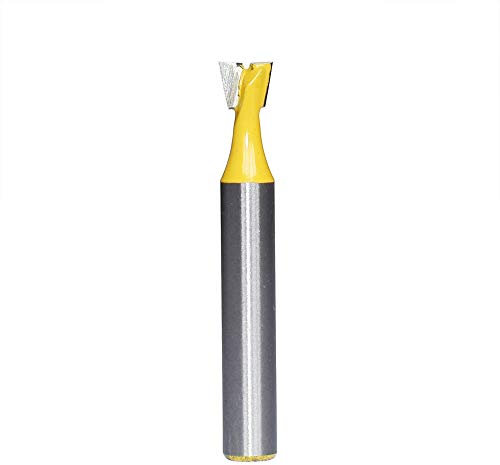 Yuauy Dovetail Router Bit 1/4 Shank Cutting Diameter 1/4,3/4,1/2,5/8,3/8 14° Milling Cutter Tool Carbide-Tipped Woodworking (Cutting Diameter 1/4)