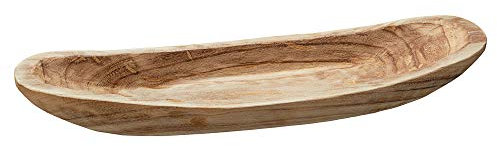 Cepewa Dekoschale Holzteller Bootform Paulownia-Holz Tischdekoration Schale 60x20cm (1 x Dekoschale Boot 20cm)