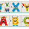 Sunnywall® Wandbordüre Bordüre Monster ABC Schule einzigartiges Design | Baby- Kinderzimmer Dekoration | hochwertiges Tapetenvlies | 400 x 12 cm