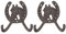 NUOBESTY 2Pcs Haken Vintage Gusseisen Wand Haken Kopf Haken Kleidung Haken Western Decor für Schlüssel Mantel Hut Zuhause, Schwarz