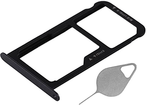 OnlyTech – Halterung für Dual-SIM-Karte und Micro-SD-Speicherkarte für Huawei P9 Lite, Schwarz + Werkzeug zum Entfernen