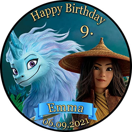 Tortenaufleger Fototorte Raya und der letzte Drache RA01 (Zuckerpapier) Rund 20 cm Ø ohne Foto