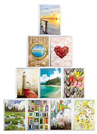 Poesia & Ritratto 10 álbumes de fotos de 10 x 15 cm, 20 bolsillos para 40 impresiones. Total 400 fotos. Tapa y tapa personalizables con memo. Material y acabado de calidad Made in Italy. (10 x 15/40)