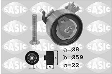 SASIC 1706040 Spannrolle Zahnriemen mit Schraubensatz Kompatibel mit OPEL ZAFIRA B A05 24426500 55567191 5636732