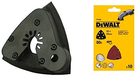 Dewalt DT20700-QZ Sanding Platen Multi-Tool Blade, 93mm x 93mm, Black & DT3092-QZ DT3092-QZ-Hojas lija de detalle