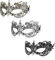 WLLHYF 3 Stück Spitze Maske Fun Vintage Maskerade Maske Spitze Augenmaske für Frauen Männer Halloween Maskerade Karneval Party Kostüm Ball Cosplay Foto-Shooting (Schwarz/Gold/Silber)