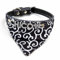 Bandana Hundehalsband und Hundehalstuch mit Namen aus Strass-Buchstaben, Leder Schwarz/XS 16-24cm