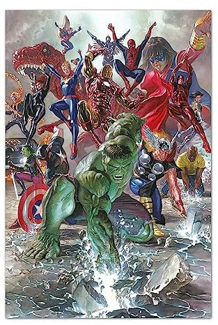 Grupo Erik Poster Marvel Los Vengadores - Marvel Legacy by Alex Ross Wanddeko 61 x 91,5 cm