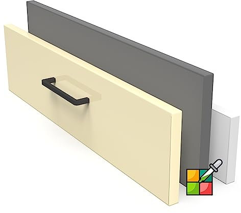 X57 Schubladenfront nach Maß - Schubladenblende - Backofenblende - Möbelfront - Holzblende - Frontblende (Magnolia Hochglanz)