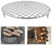 Grillrost, runder Grill, Mehrzweck-Grillrost, Edelstahl-Mesh-Drahtnetz-Gestell, 27 cm runder Grillrost, rundes Dampfkühlgitter