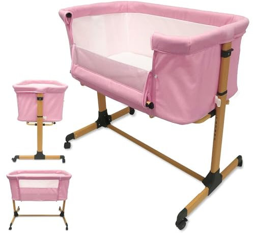 Interbaby Cuna Colecho Minicuna Colecho Aluminio | Conjunto Moises para Bebe + Vestidura + Bolsa de Transporte | Cuna Bebe con 6 Alturas Regulables, Ruedas Independientes con Freno