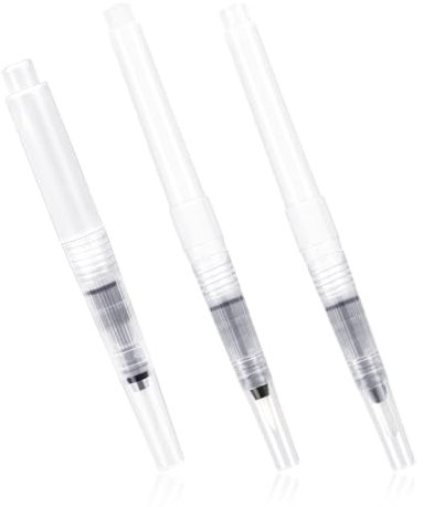 Refillable Cuticle Oil Pen,3PCS Empty Nail Oil Pen with Brush,Reusable Pinch Press Pen,Portable Sub-Bottling Pen for Lip-Gloss Foundation Cosmetics,Clear Refillable Applicator Pen for Nail Body Care