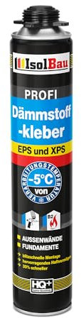Isolbau B2 Colle isolante – 1 x 750 ml de colle périmétrique pour panneaux EPS et XPS – Mousse adhésive en polyuréthane 1K pour isolation et isolation