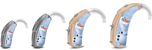 SmartEar Disney Hearing Aid Skins – Light, Durable and Long-Lasting – Residue-Free Application – Colourful Decoration – Universal – Disney Frozen - Olaf