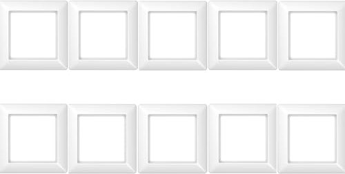 10x Jung AS581WW Rahmen 1fach (Duroplast) Alpinweiß Serie AS (10 Stück)
