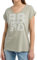 Elbsand Damen T-Shirt ESWEldis Kurzarmshirt mit Logo-Frontprint 70577 00 Khaki Mel. (831) S
