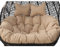 LEEYDZJN Cojín Huevo Sillón Columpio Colgante Doble, cojín Suave y Profundo, cojín for Silla Columpio de 2 plazas for Exteriores con Corbatas, Relleno Completo, no colapsado(Cream)
