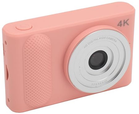 Digital Camera, Compact Camera Electronic Image Stabilization 2.4 Inch TFT Screen 48MP HD Auto Focus for Vlog (Pink)