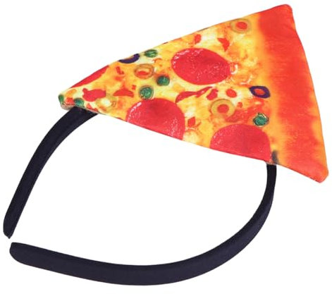 Beatifufu Pizza-Stirnband Partygeschenke verkleiden Pizza-Haarreifen Haarschmuck halloween kinder Halloweenkostüm stirnbänder Kopfschmuck Haarband Halloween-Pizza-Kopfschmuck Filzstoff