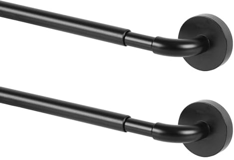 TYRON Magnetische Gardinenstange für Metalltüren, verstellbar, 30,5–45,7 cm | 1cm / 0.39inch Durchmesser, Magnetstange, kein Bohren, starker Magnetgriff, geeignet für Metalltür, Wohnheim, Klassenzimmer