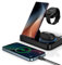 OneCut Induktive Ladestation für Samsung, 3 in 1 Faltbar Ladestation für Samsung S25 S24 S23 S22 S21 Z Flip 5 Z Fold 5 Note20 Galaxy Buds Kabelloses Ladegerät für Galaxy Watch 6/5 Pro/4/3/Active 2/1