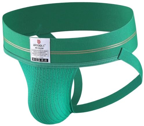 BRODDLE Men's Jockstrap Stretchy Nylon Mesh Pouch Performance Workout Athletic Supporters for Men