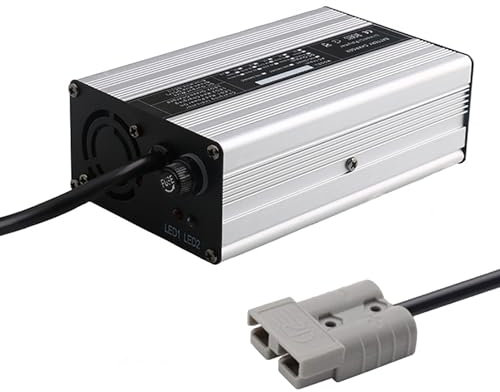 MFYDPP Adaptateur d'alimentation 48v, Chargeurs De Batteries Au Plomb 48v(30a/25a/20a/15a/10a/8a/6a), Chargeur De Batterie De Chariot élévateur, avec Prise Anderson(Size:175A,Color:48V/10a)