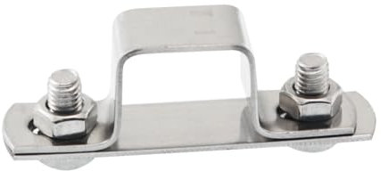 JCBIZ 1set Square Tube Clamp 25mm x 25mm U Connector Bracket 304 Stainless Steel Pole Safety Bracket for Door Window Shed Closing Pole Bracket Pillar Channel